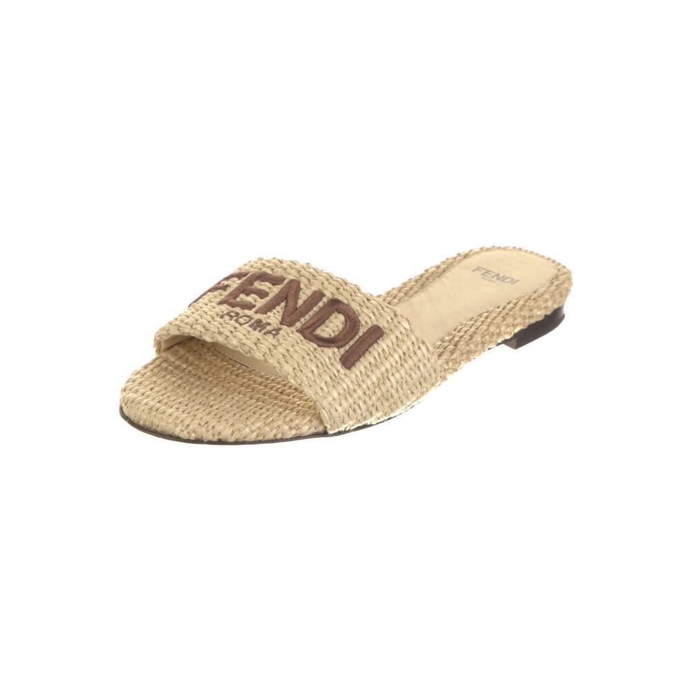 Fendi - Signature Raffia Slides - Picture 2 of 6
